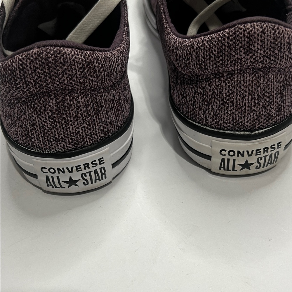 Converse Dark Purple Low Tops with White Laces - Picture 2 of 11